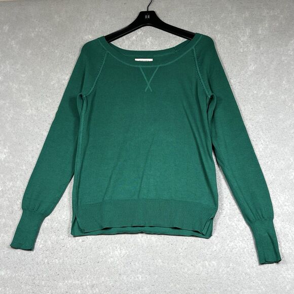 Sonoma Sweater Womens Size Medium Green Cotton Blend  Round Neck Long Sleeve - Picture 1 of 10